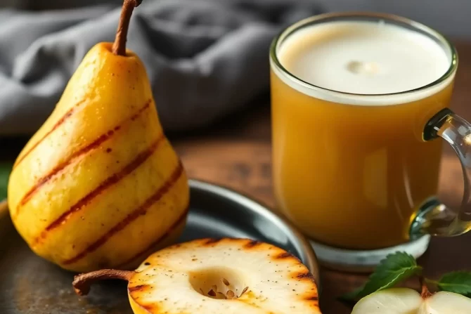 Warm Grilled Pear Bourbon Cider: A Winter Warmer